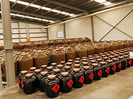 Bulk wine warehouse display